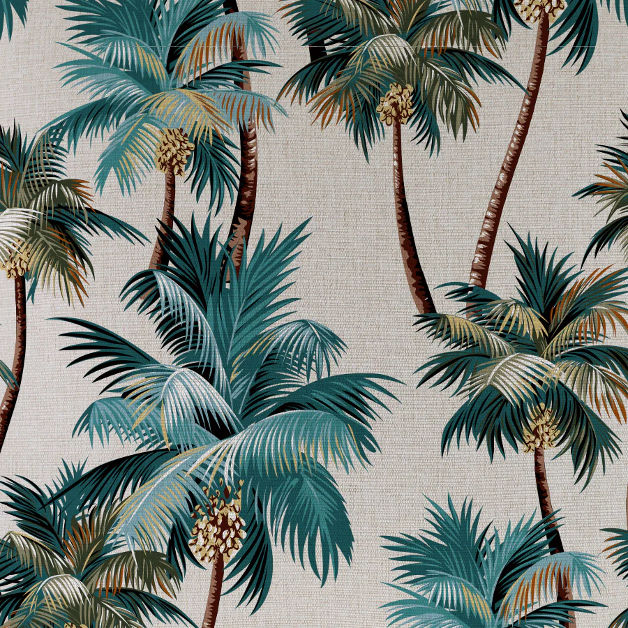 Outdoor Cushion Coastal Fringe Palm Trees Natural 45cm x 45cm - Image 7