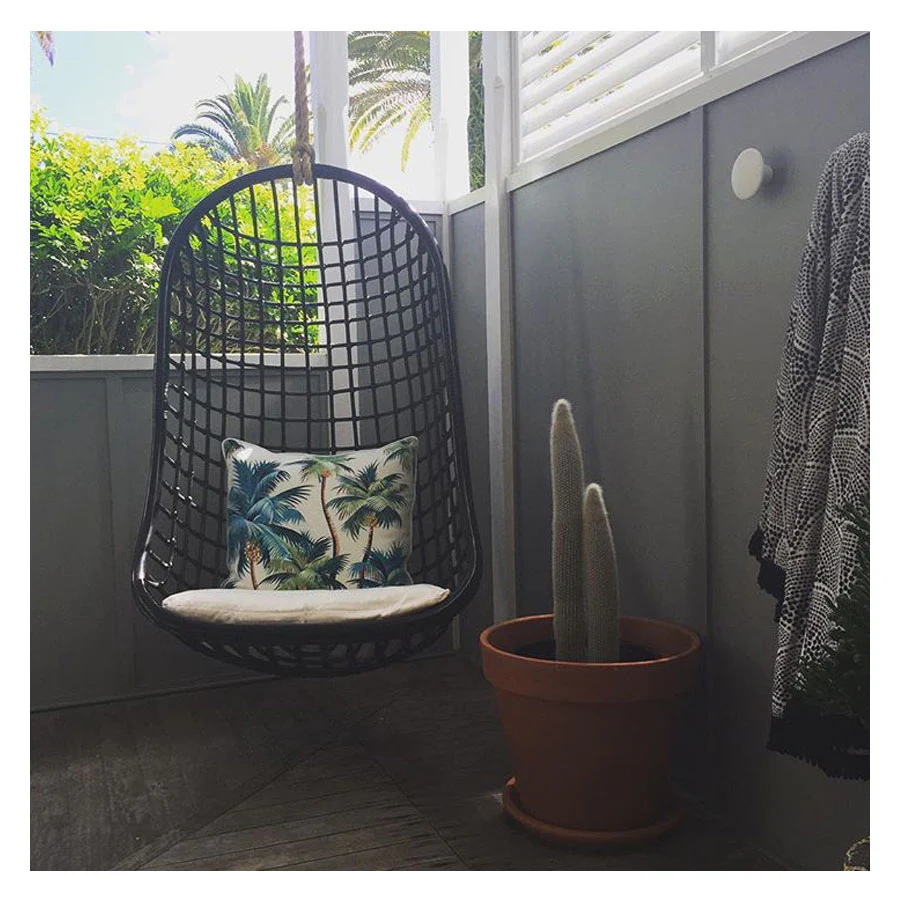 Outdoor Cushion With Piping Palm Trees Natural 45cm x 45cm - Image 14