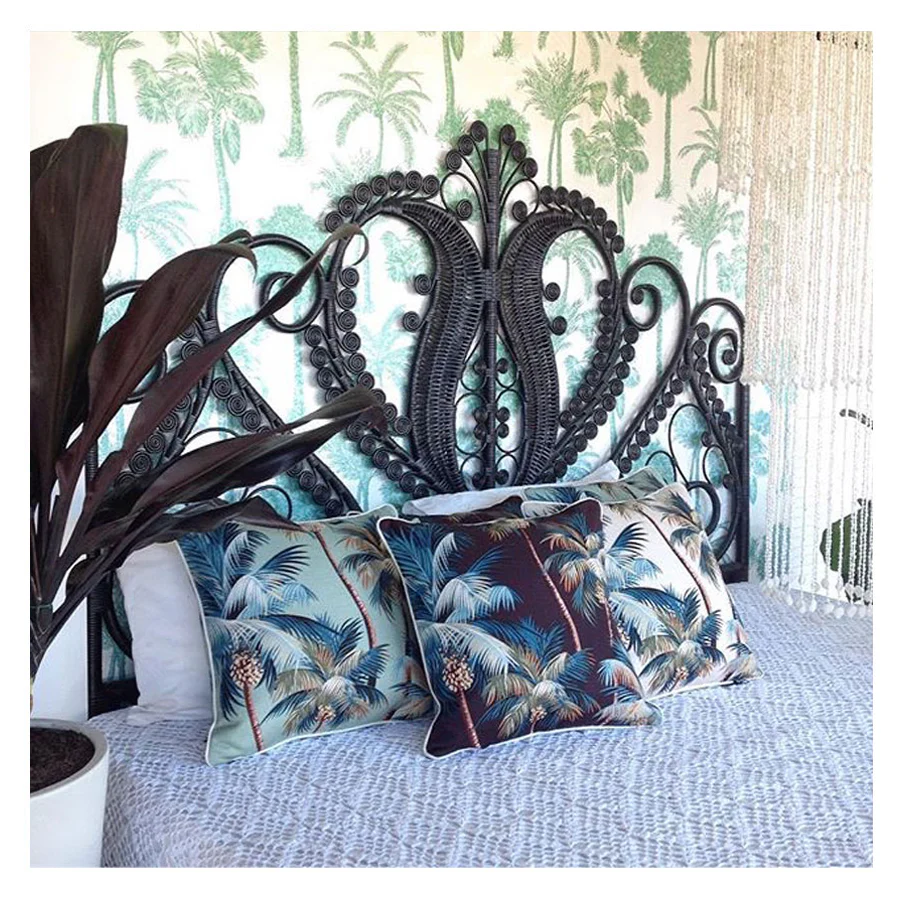Outdoor Cushion With Piping Palm Trees Natural 45cm x 45cm - Image 16
