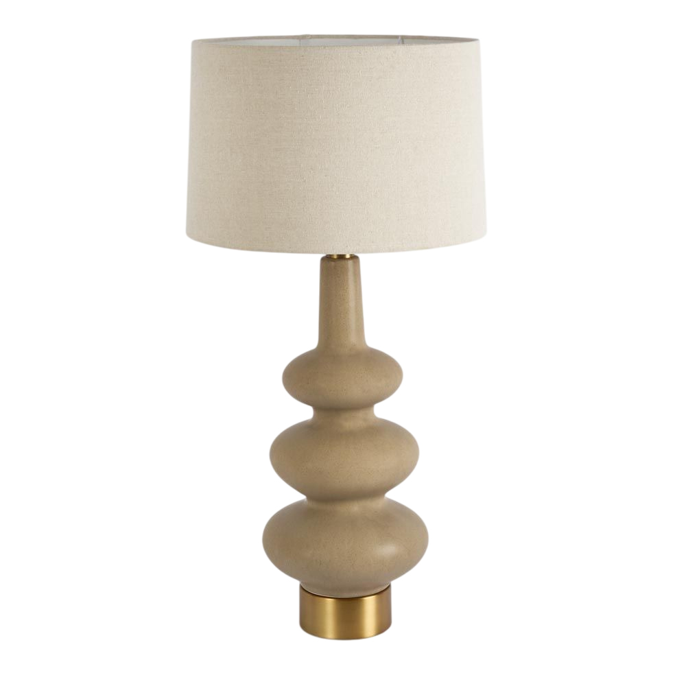 Linden Sandstone Table Lamp & Linen Shade (RRP $396)