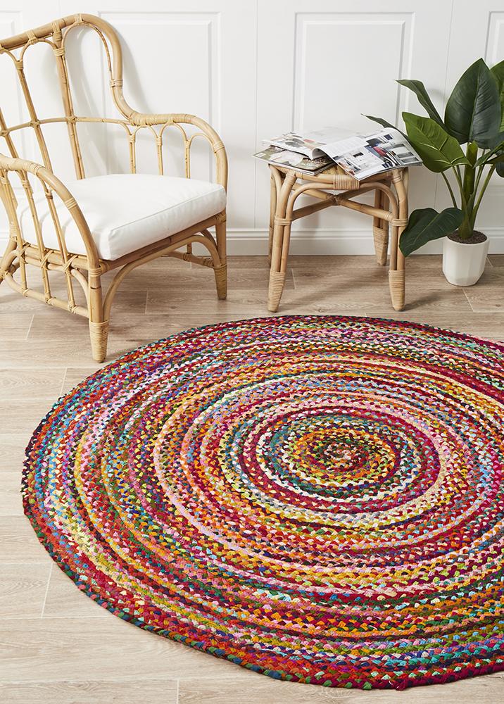 Atrium Chindi Hamptons Style Indoor Rug Multi
