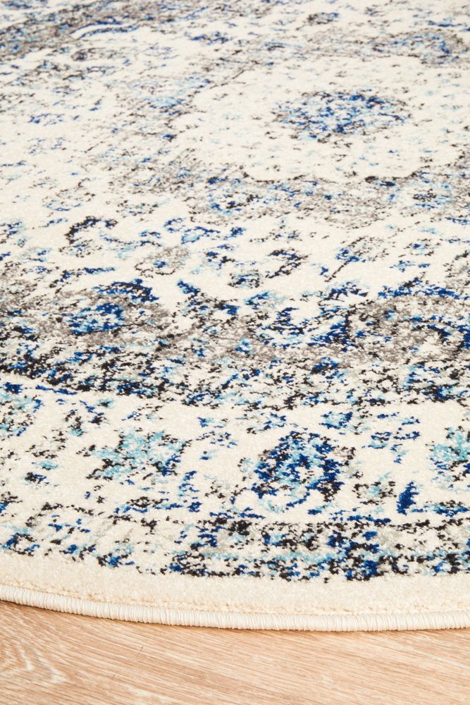 Evoke 251 Hamptons Style Indoor Rug White Round - Image 5