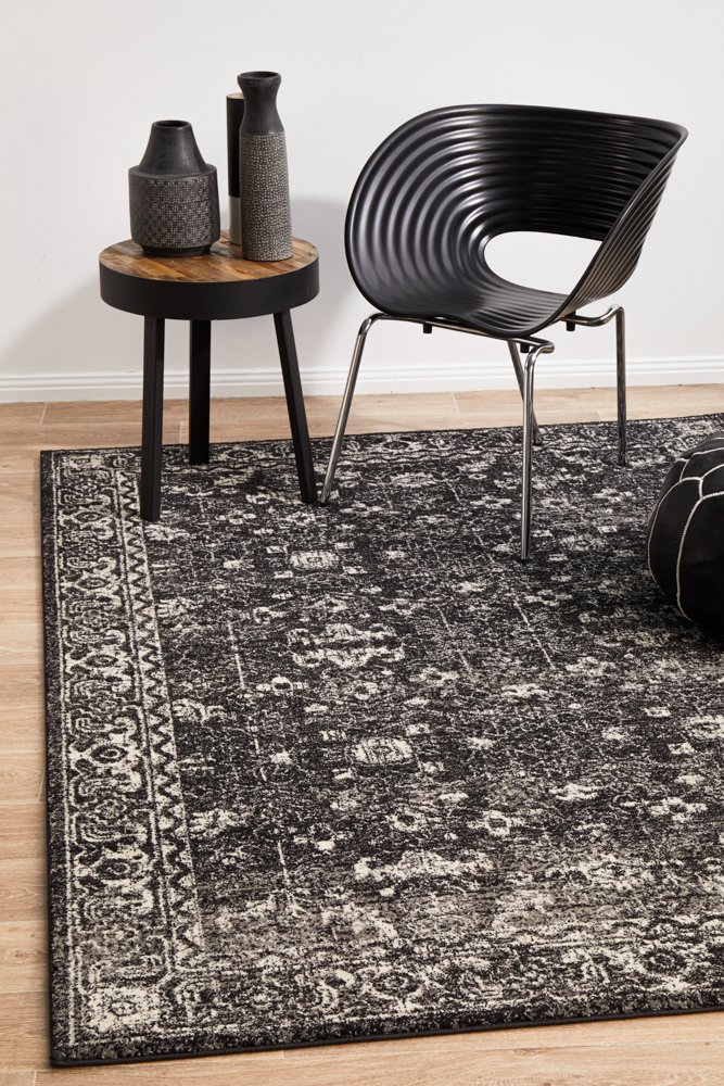 Evoke 252 Hamptons Style Indoor Rug Charcoal