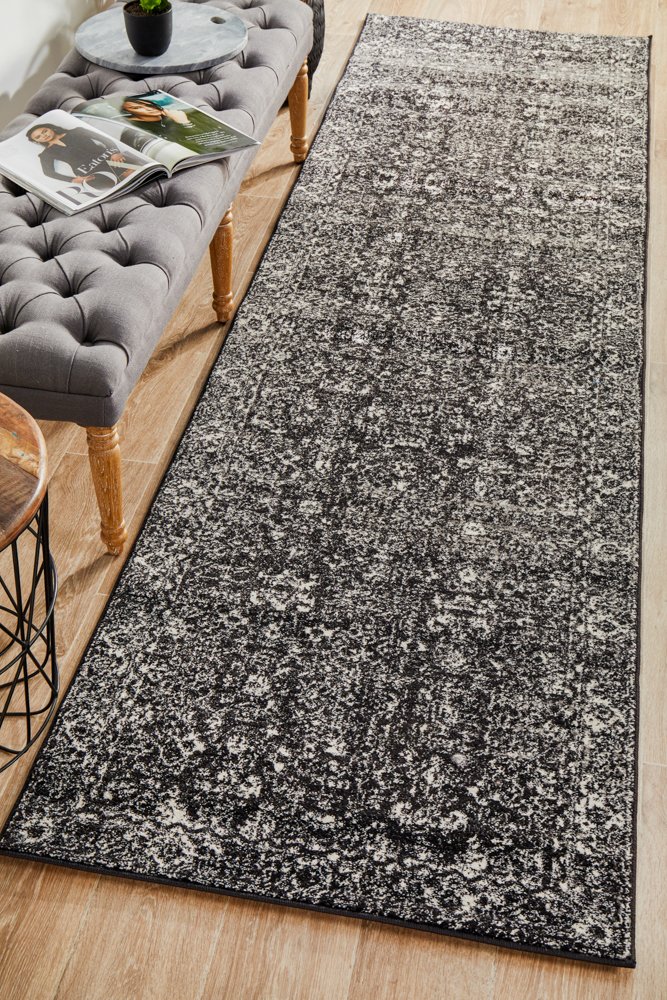Evoke 252 Hamptons Style Indoor Rug Charcoal Runner