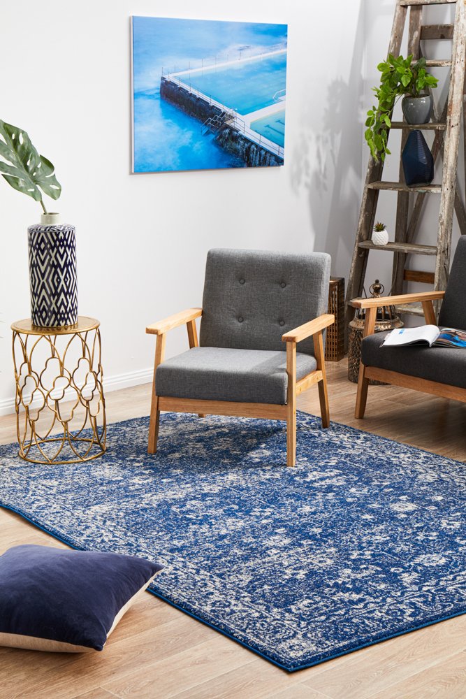 Evoke 252 Hamptons Style Indoor Rug Navy - Image 2