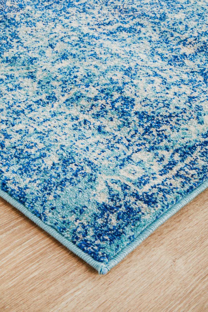 Evoke 253 Hamptons Style Indoor Rug Blue Runner - Image 5