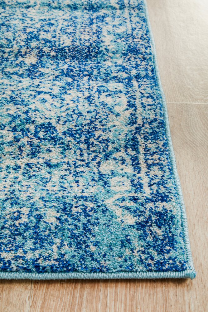 Evoke 253 Hamptons Style Indoor Rug Blue Runner - Image 6