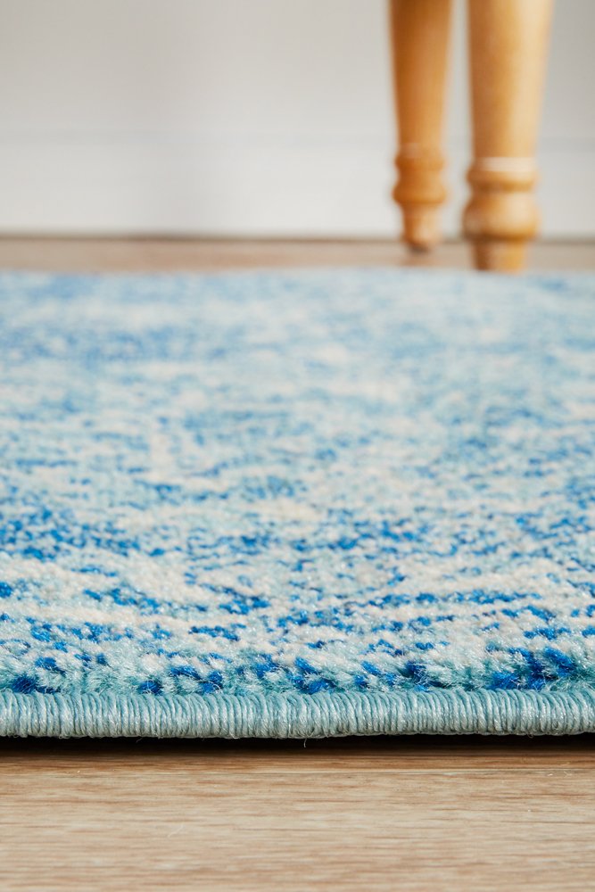 Evoke 253 Hamptons Style Indoor Rug Blue Runner - Image 7