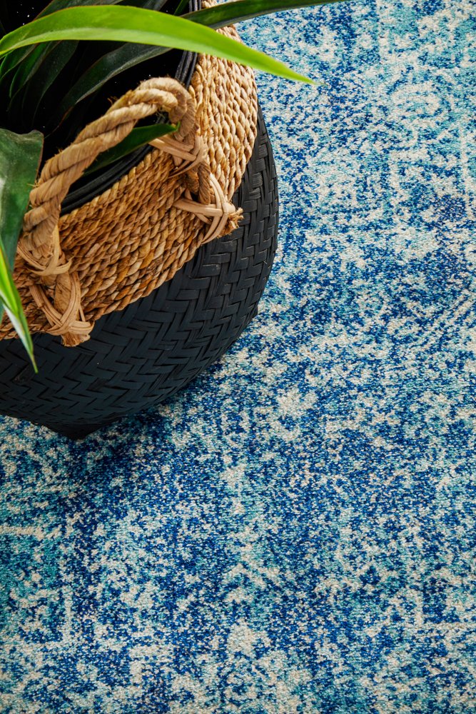 Evoke 253 Hamptons Style Indoor Rug Blue Runner - Image 8