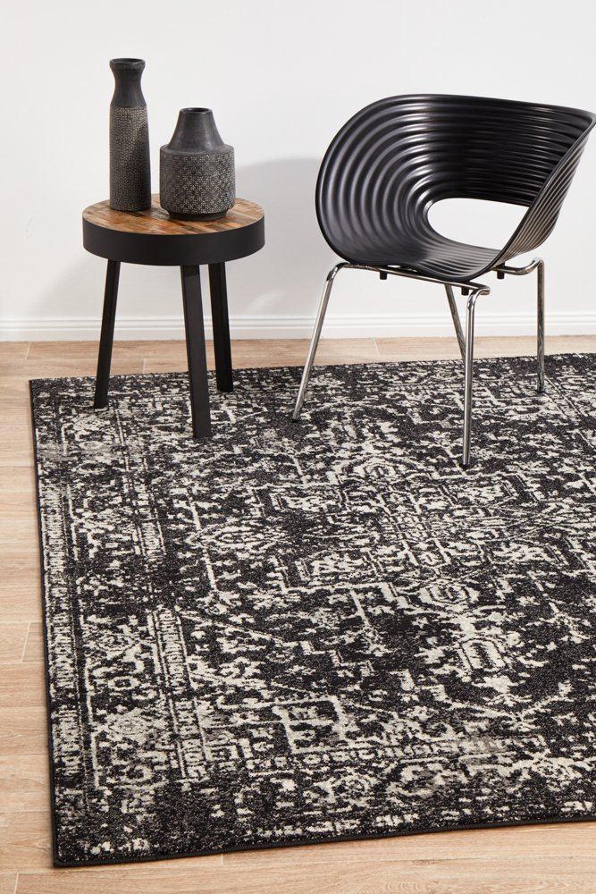 Evoke 253 Hamptons Style Indoor Rug Charcoal