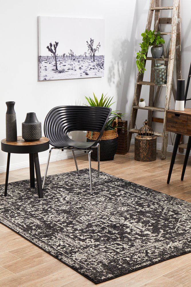 Evoke 253 Hamptons Style Indoor Rug Charcoal - Image 2