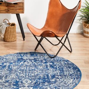 wp-image-tigress-52636.jpg Evoke 253 Hamptons Style Indoor Rug Navy Round