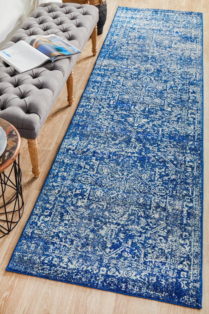 Evoke 253 Hamptons Style Indoor Rug Navy Runner