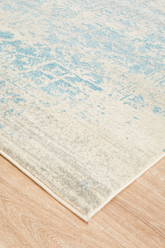 Evoke 253 Hamptons Style Indoor Rug White Blue - Image 5