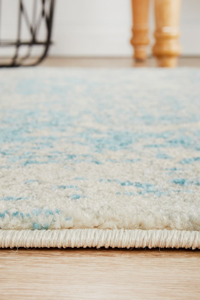 Evoke 253 Hamptons Style Indoor Rug White Blue Runner - Image 7