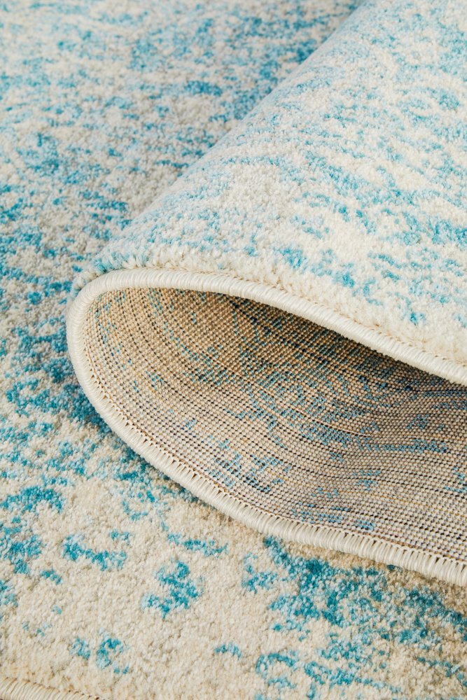 Evoke 253 Hamptons Style Indoor Rug White Blue Runner - Image 9
