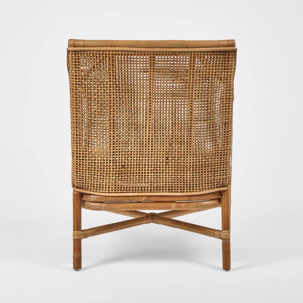 Havana Havana Occasional Chair Rattan Cream Cushion, D 70cm W 70cm H 86cm (RRP $1499) - Image 4