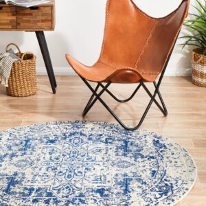 wp-image-tigress-52730.jpg Evoke 253 Hamptons Style Indoor Rug White Navy Round