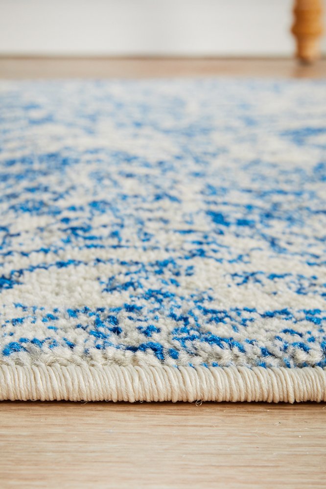Evoke 253 Hamptons Style Indoor Rug White Navy Runner - Image 7