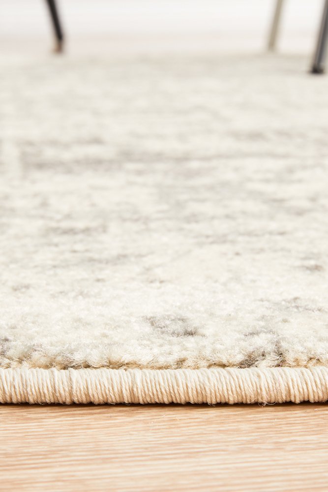 Evoke 253 Hamptons Style Indoor Rug White Silver Round - Image 7