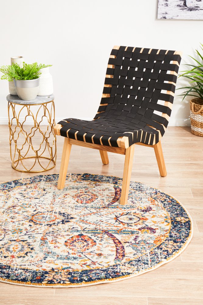 Evoke 255 Hamptons Style Indoor Rug Ivory Round