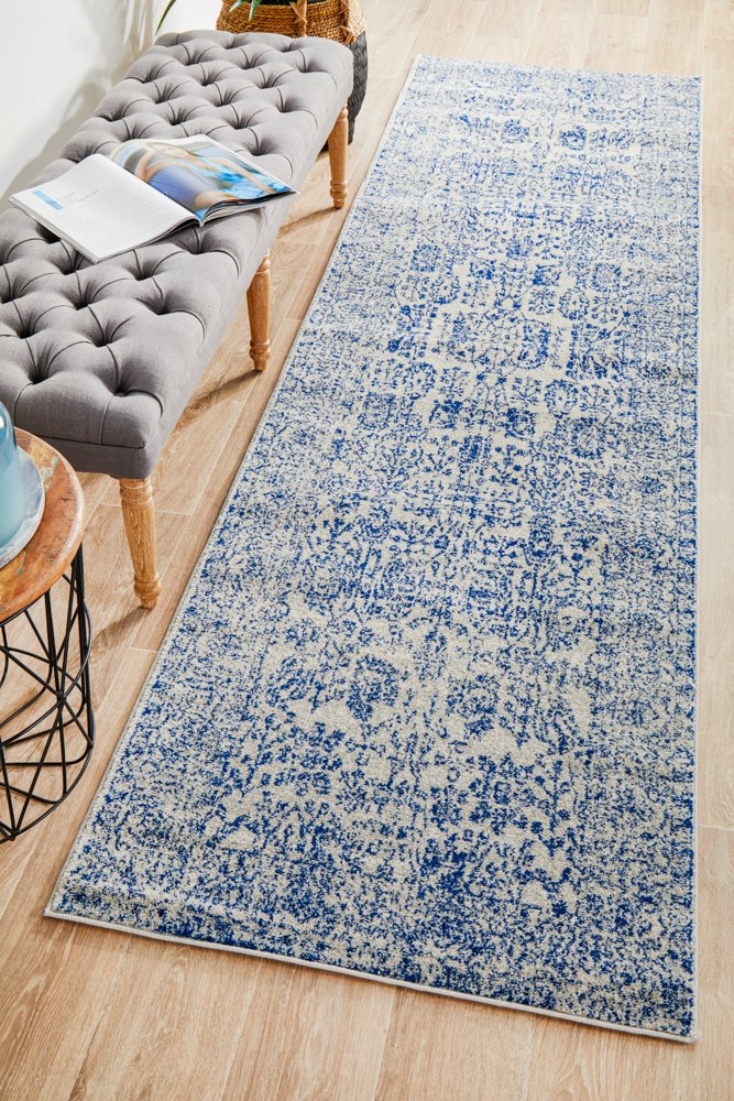 Evoke 256 Hamptons Style Indoor Rug Blue Runner