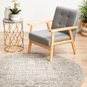 wp-image-tigress-52875.jpg Evoke 256 Hamptons Style Indoor Rug Grey Round