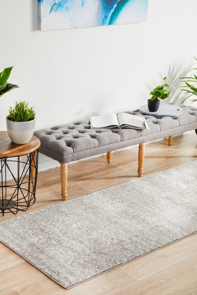 Evoke 256 Hamptons Style Indoor Rug Grey Runner - Image 2