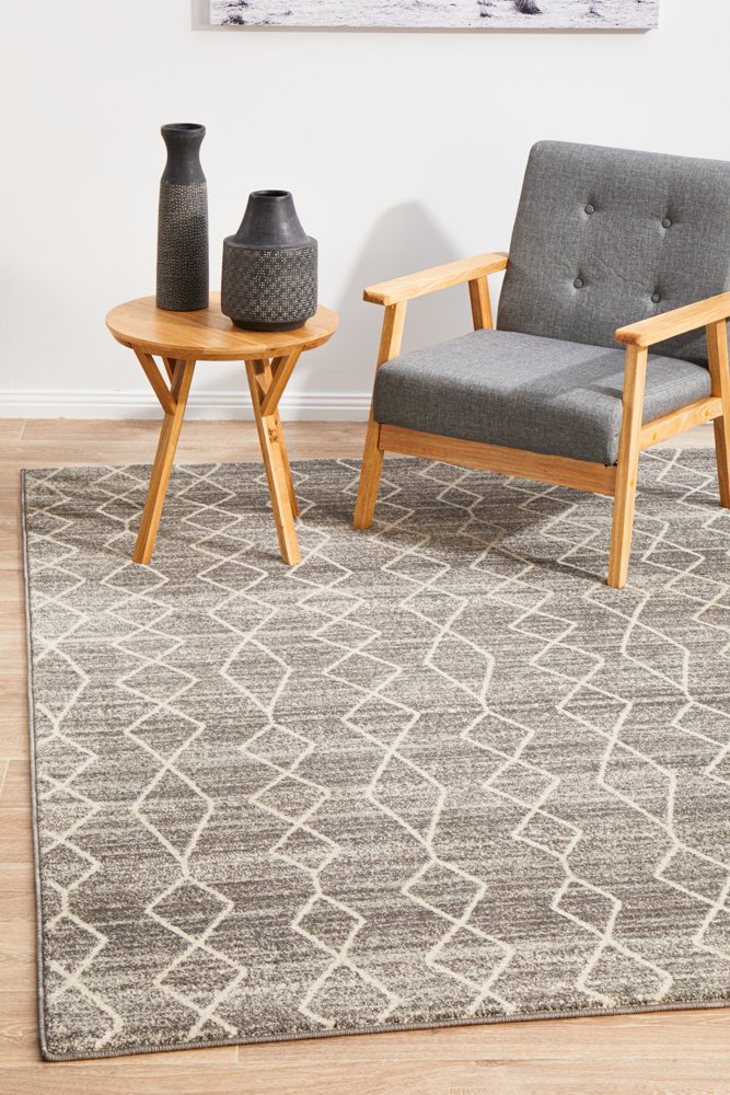 Evoke 257 Hamptons Style Indoor Rug Silver