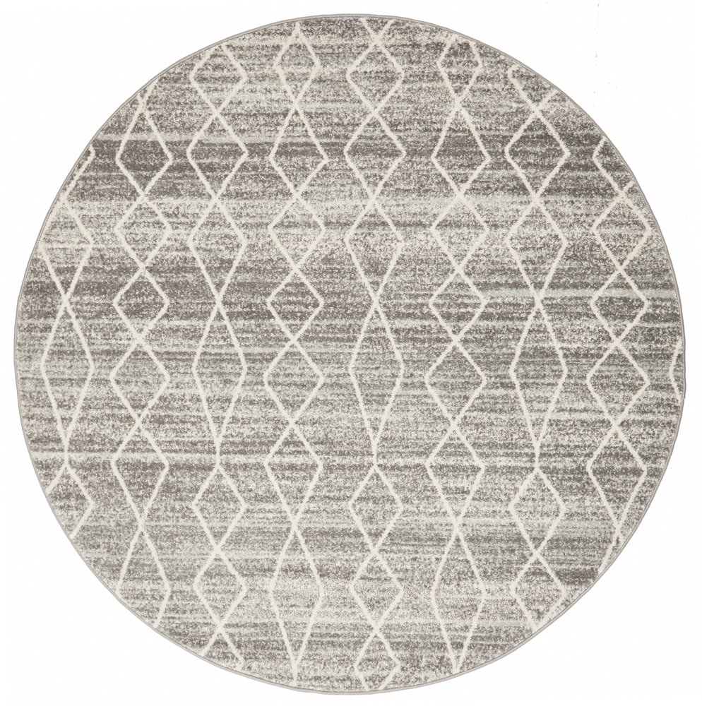 Evoke 257 Hamptons Style Indoor Rug Silver Round - Image 4