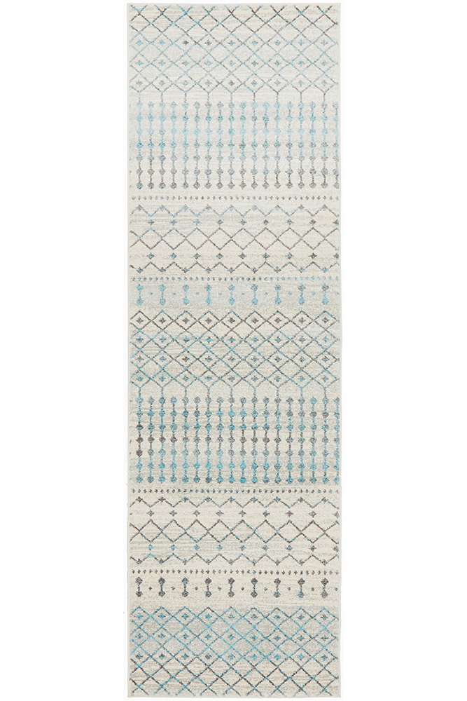 Evoke 260 Hamptons Style Indoor Rug White Runner - Image 4