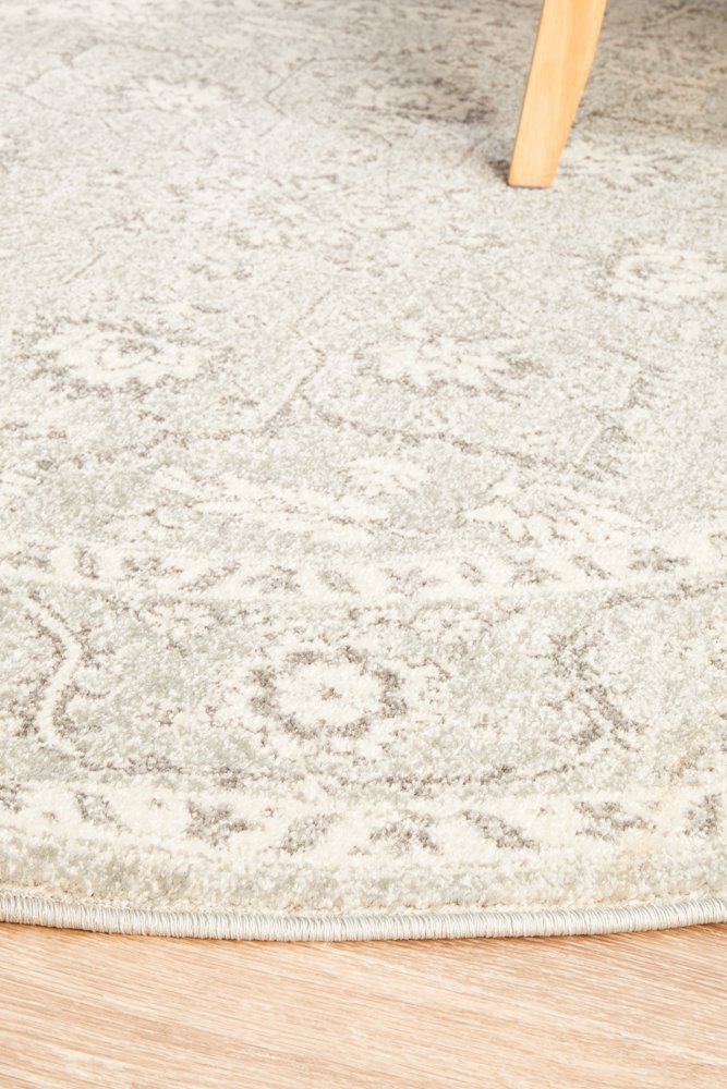 Evoke 261 Hamptons Style Indoor Rug Silver Round - Image 5