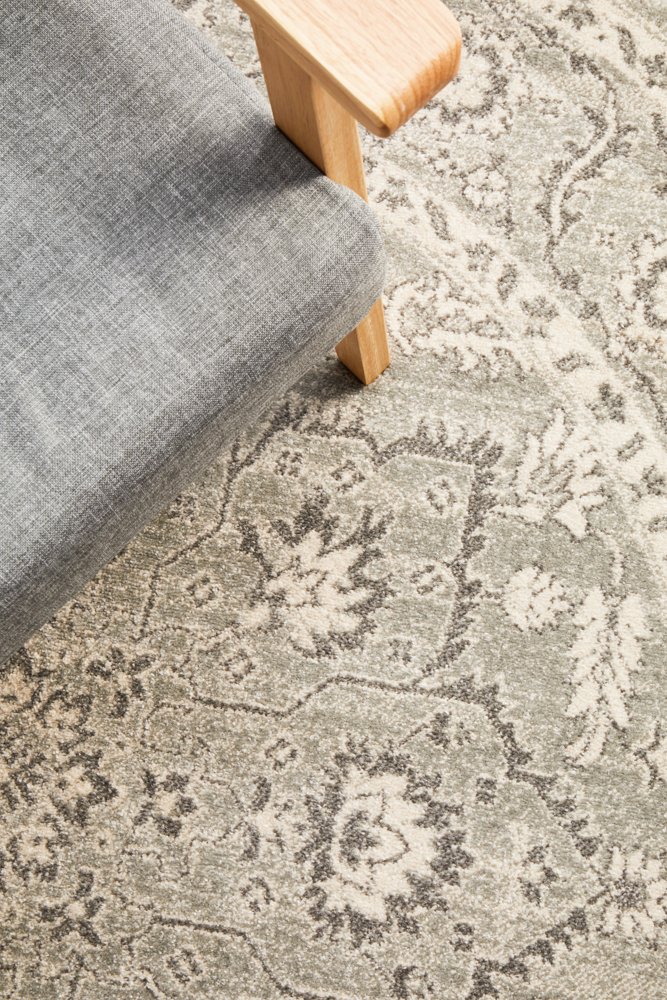 Evoke 261 Hamptons Style Indoor Rug Silver Round - Image 8