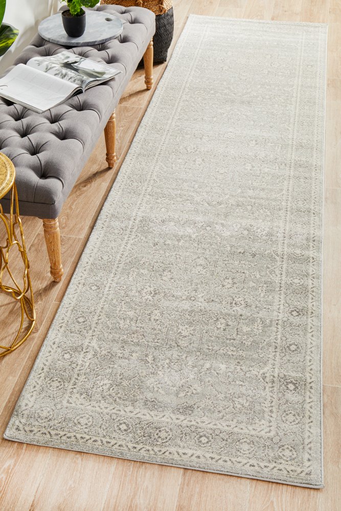 Evoke 261 Hamptons Style Indoor Rug Silver Runner