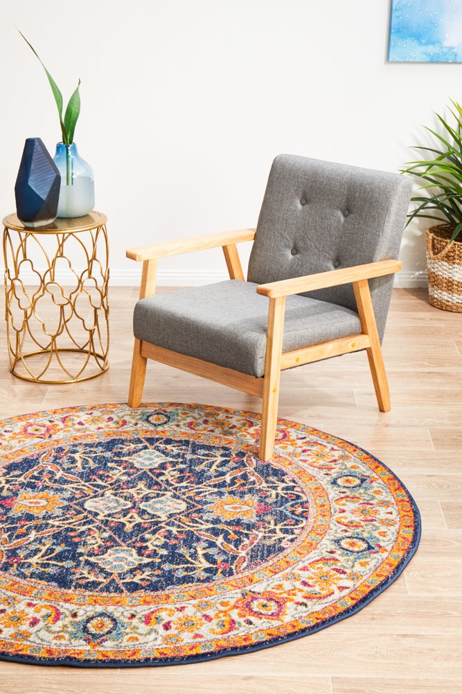 Evoke 262 Hamptons Style Indoor Rug Multi Round