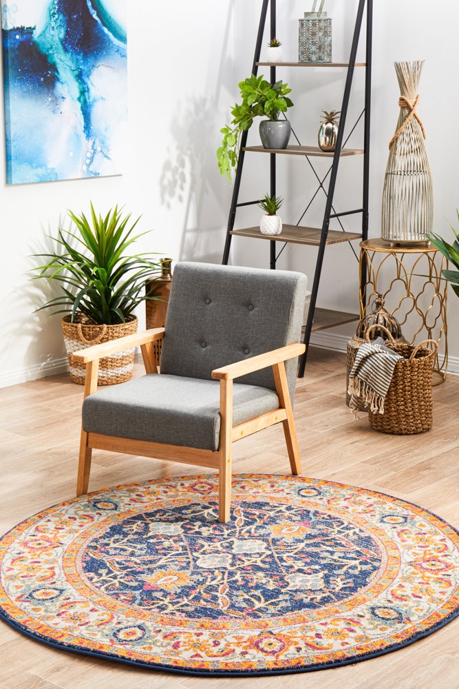 Evoke 262 Hamptons Style Indoor Rug Multi Round - Image 2