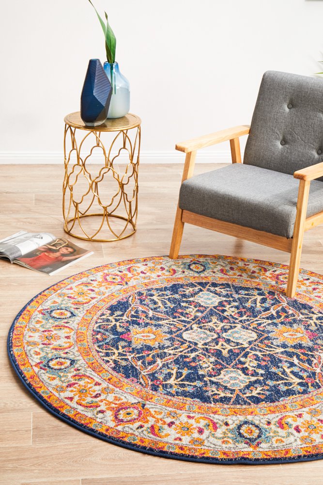 Evoke 262 Hamptons Style Indoor Rug Multi Round - Image 3