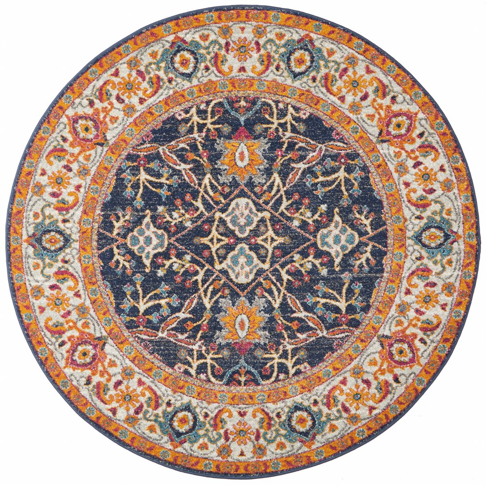 Evoke 262 Hamptons Style Indoor Rug Multi Round - Image 4