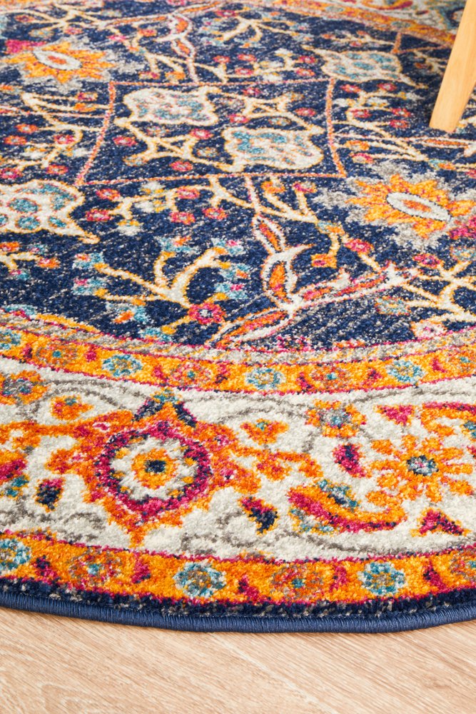 Evoke 262 Hamptons Style Indoor Rug Multi Round - Image 5