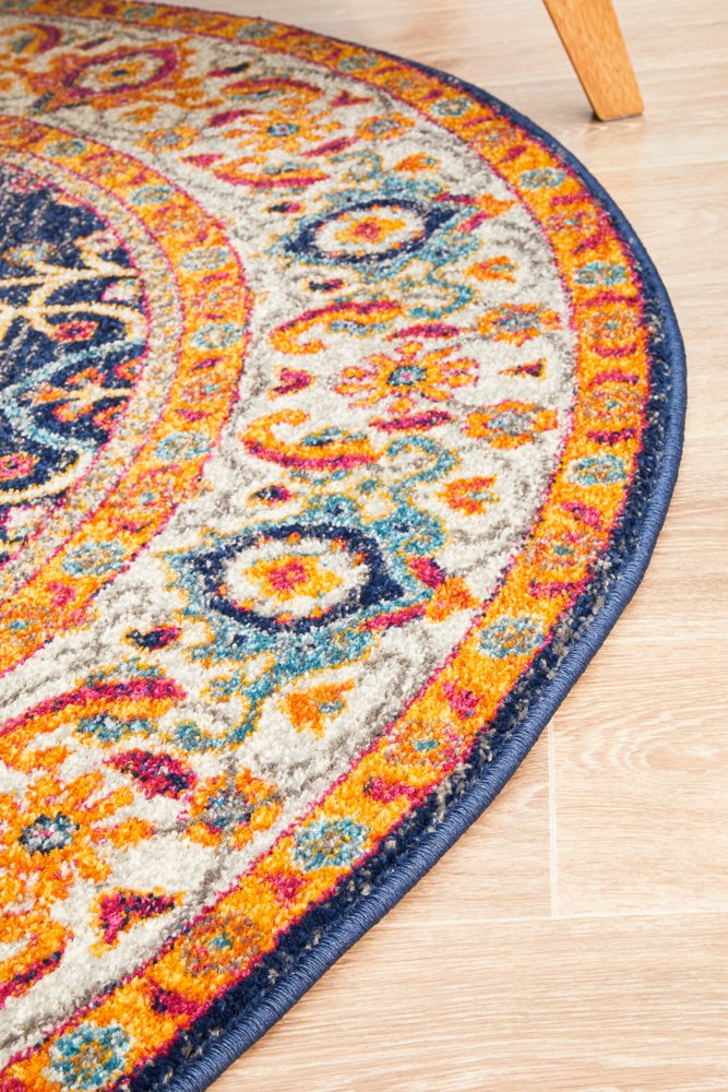 Evoke 262 Hamptons Style Indoor Rug Multi Round - Image 6