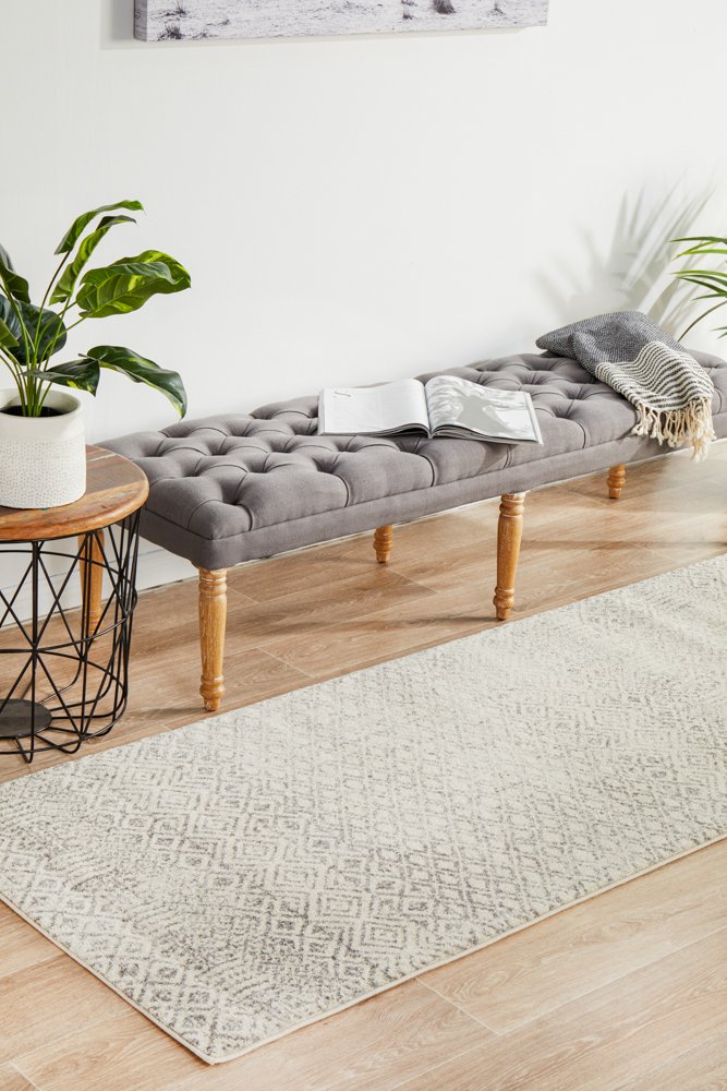 Evoke 265 Hamptons Style Indoor Rug Grey Runner - Image 2