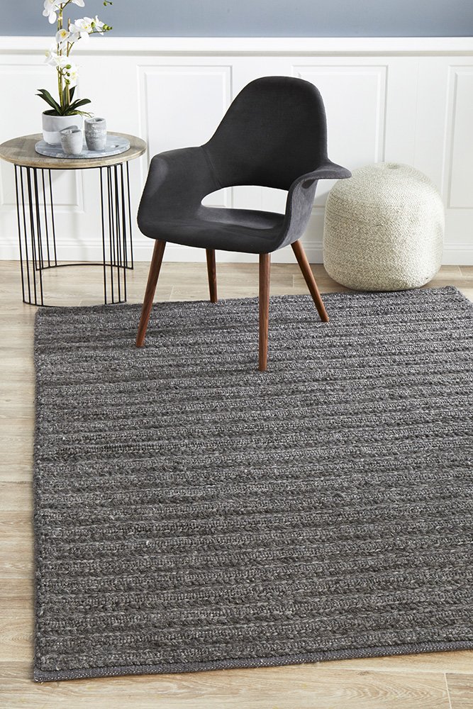 Harvest 801 Hamptons Style Indoor Rug Charcoal