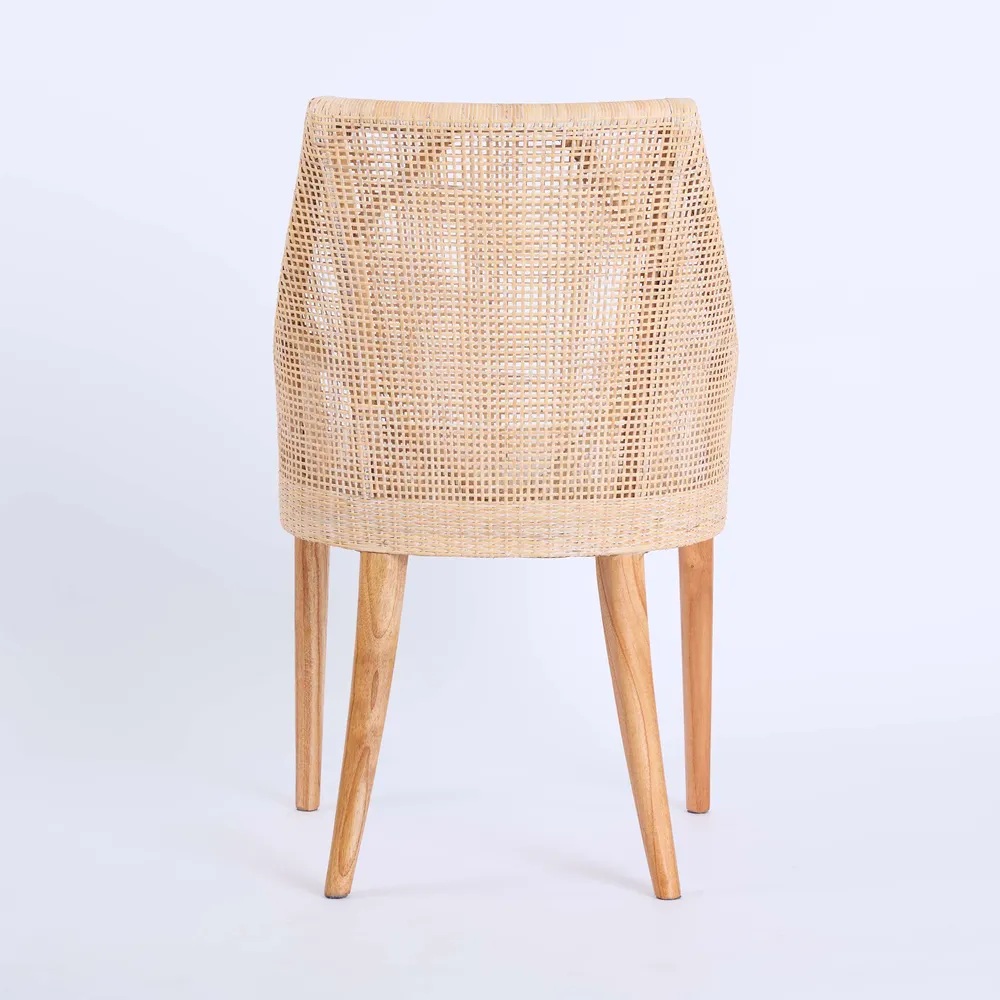 BLACK FRIDAY SALE Charlotte Rattan Dining Chair Whitewash, L 52.5cm W 56cm H 88cm (RRP $499) - Image 5