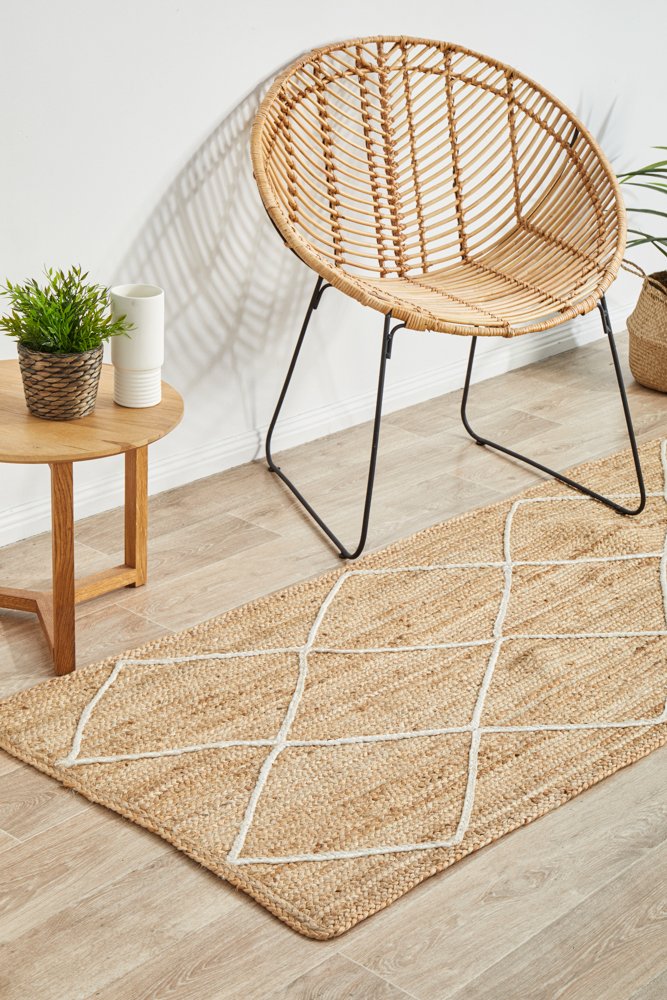 Noosa 222 Hamptons Style Indoor Rug Natural Runner - Image 2