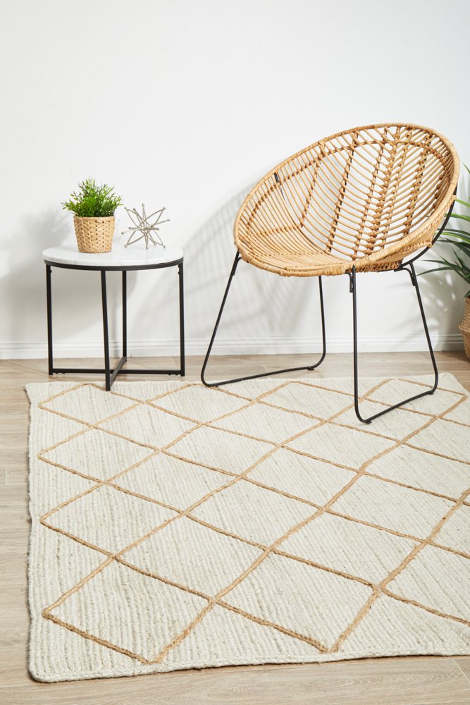 Noosa 222 Hamptons Style Indoor Rug White