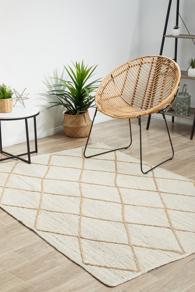 Noosa 222 Hamptons Style Indoor Rug White - Image 2