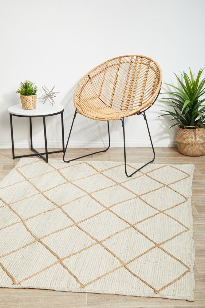 Noosa 222 Hamptons Style Indoor Rug White - Image 3