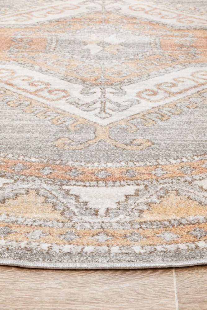 Mayfair Caitlen Hamptons Style Indoor Rug Grey Round - Image 5