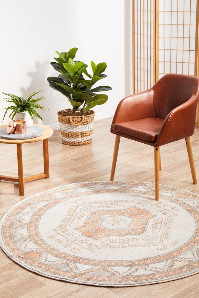 Mayfair Caitlen Hamptons Style Indoor Rug Natural Round - Image 2