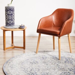 Mayfair Hugo Hamptons Style Indoor Rug Ocean Round